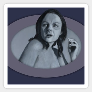 Portrait of a Woman Being Watched Sticker